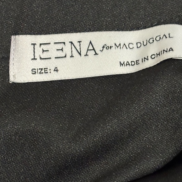 IEENA for Mac Duggal Black Tiered Midi Dress Ruffle Cocktail Size 4 NWT Formal - Picture 2 of 15